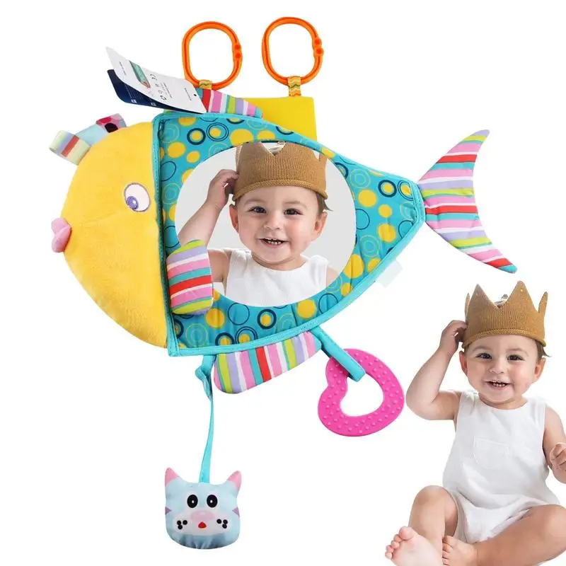 

Baby Car Mirror Toy Clear View Mirror For Safety Car Seat Rear Facing Fish Shaped Driver’s Baby Mirror Toy Enables Easier