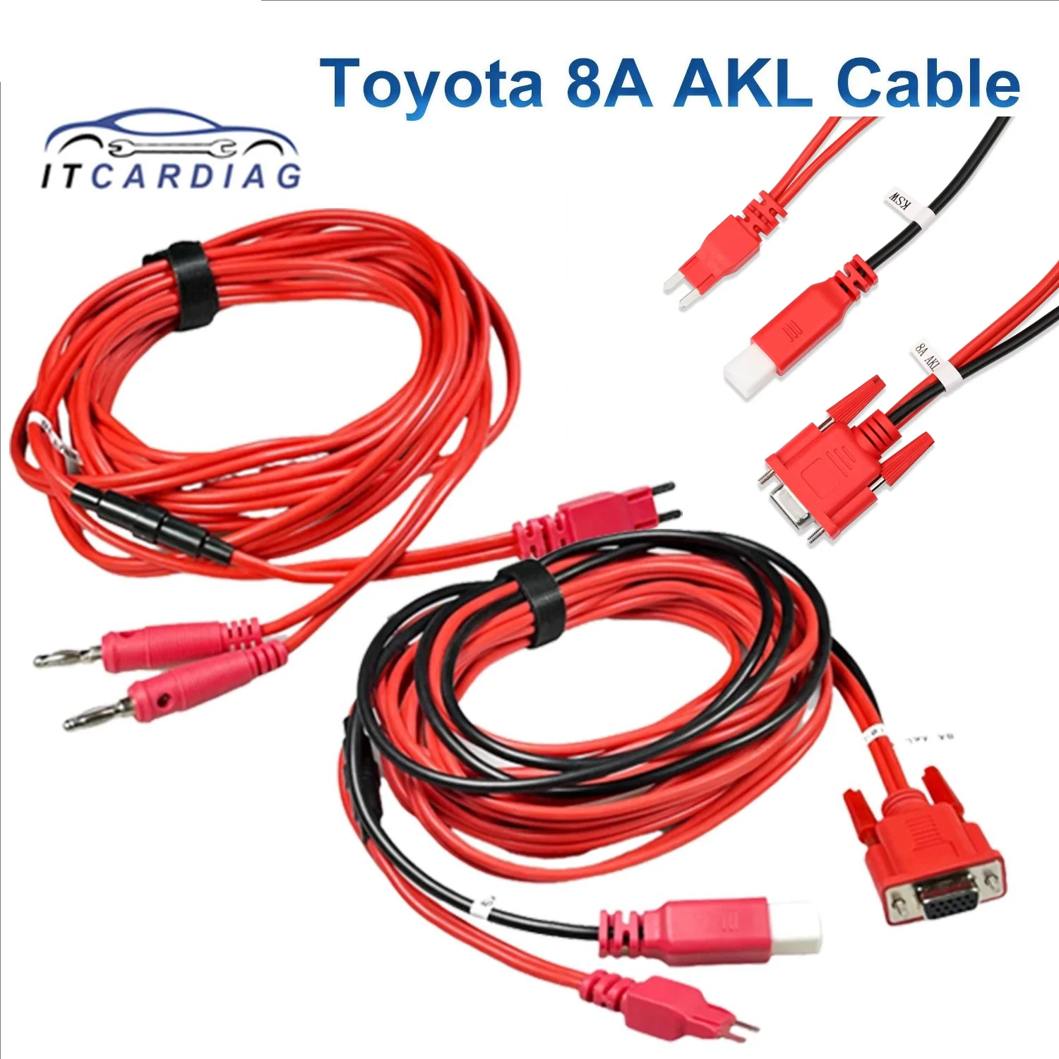 For AUTEL Toyota 8A AKL Cable Non-Smart Key All Keys Lost Adapter