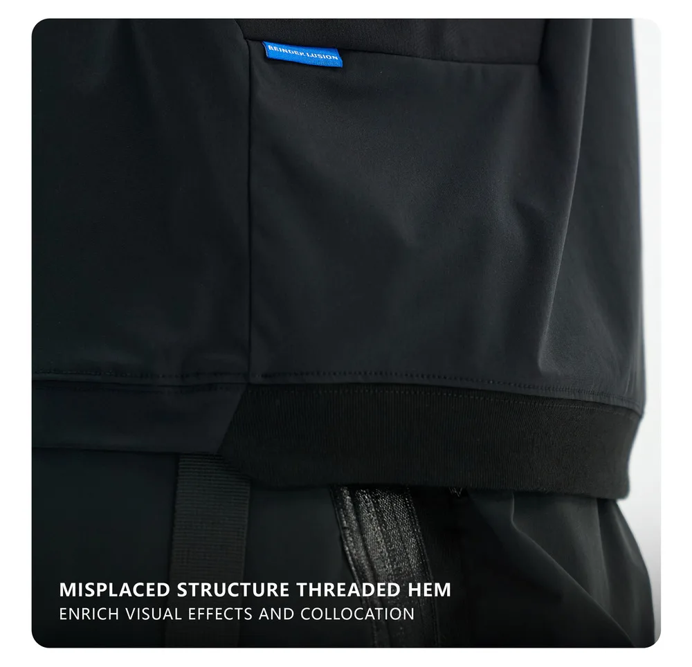 Reindee Lusion 24ss Quick drying ice feel material t-shirt side pockets elastic uv proterction fabric techwear gorpcore