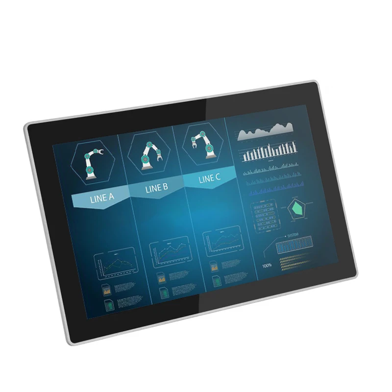 

15,6 дюймовый встроенный Ip65 Водонепроницаемый I5 I5-8250U промышленная Сенсорная панель мини ПК емкостный сенсорный компьютер