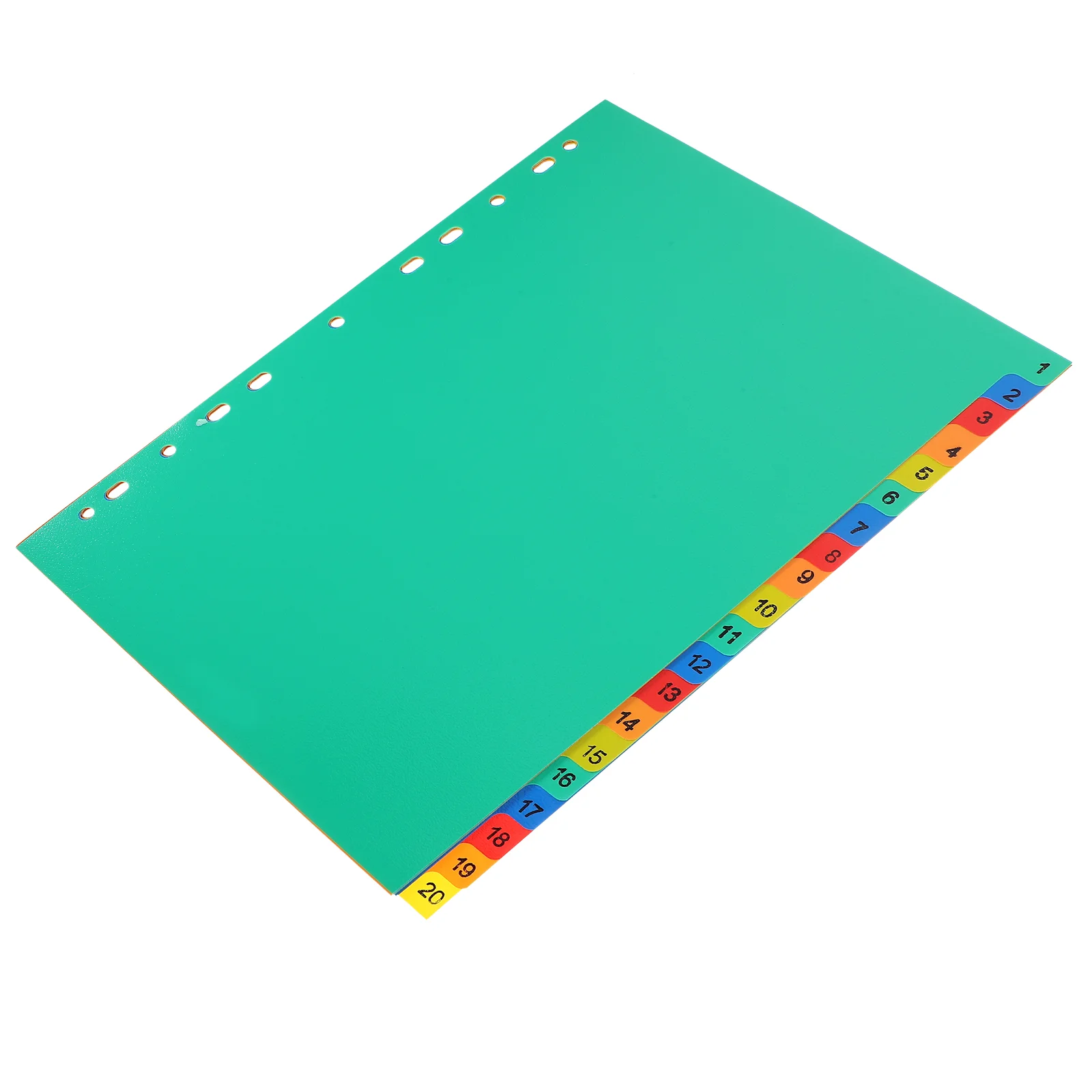 

20 Pcs Pluggable Label A4 Separated Loose Leaf Office Binder Insertable Dividers Pp Classification Tabs Loose-leaf Page Markers