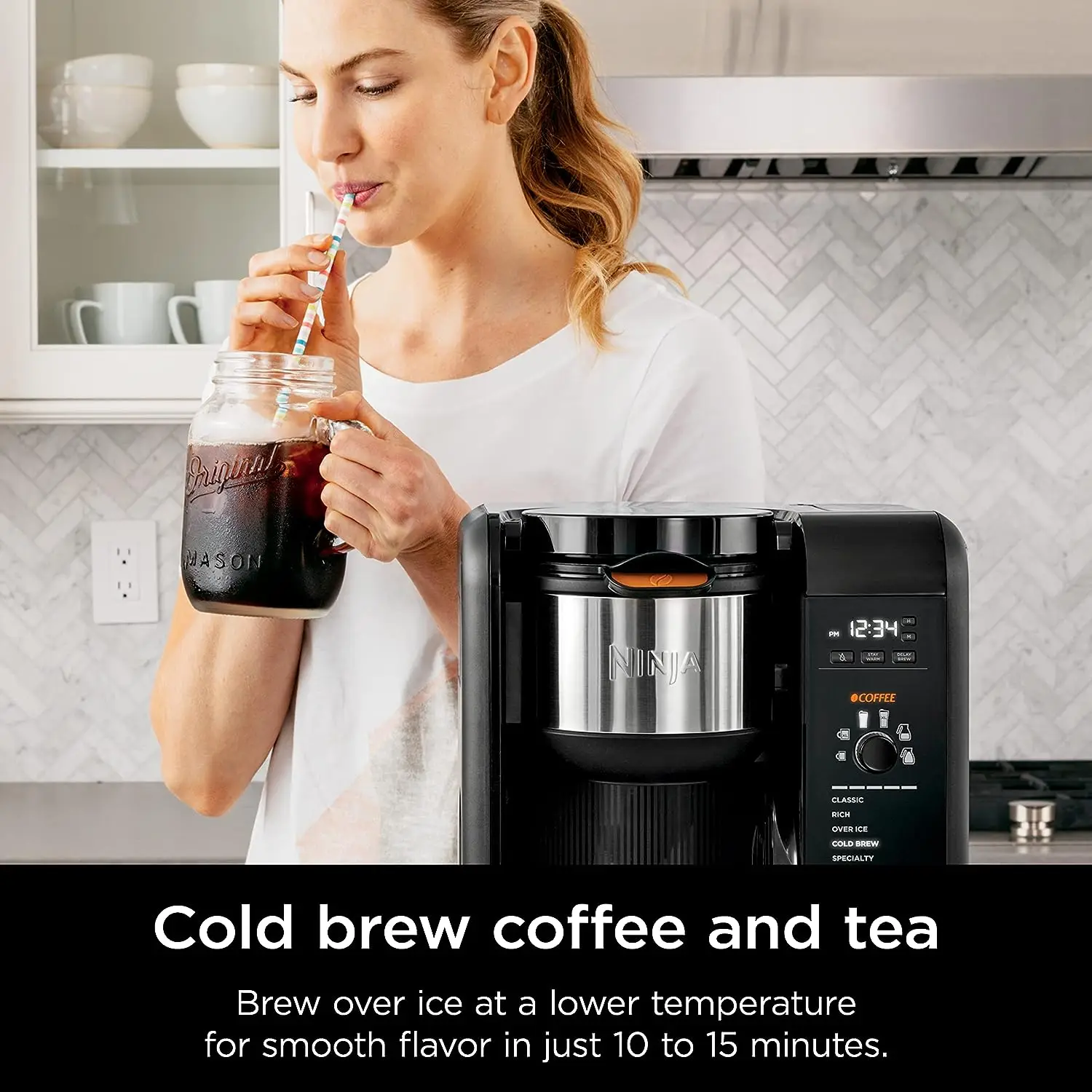 Hot and Cold Brewed System, Tea & Coffee Maker, with Auto-iQ, 6 Sizes, 5  Styles, 5 Tea Settings, 50 oz Thermal Carafe, Froth - AliExpress