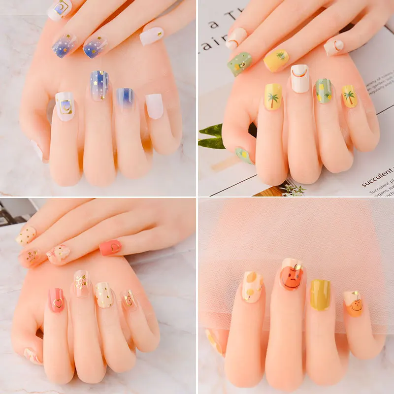 

Наклейки на ногти, 22 наконечника, зеркальные водонепроницаемые и прочные дышащие наклейки для полировки ногтей