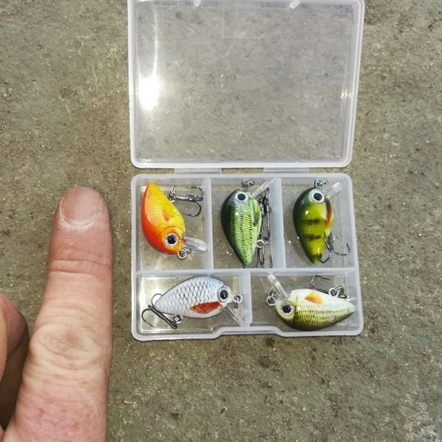 J Kubler5pcs Mini Crankbaits 1.5g 3cm For Bass Fishing - Topwater Floating  Lures