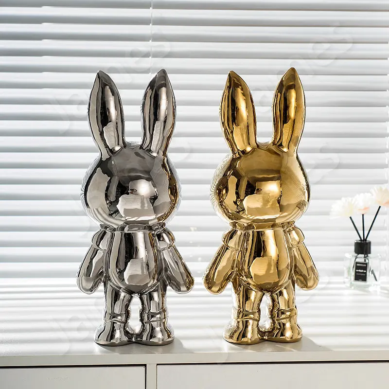 

Большой кролик, украшение, роскошный кролик, декор для комнаты, аксессуары для дома, креативные Современные стильные украшения