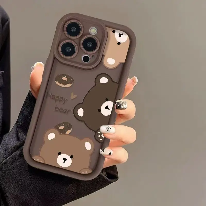 Cartoon Happy Bear Soft TPU Phone Case