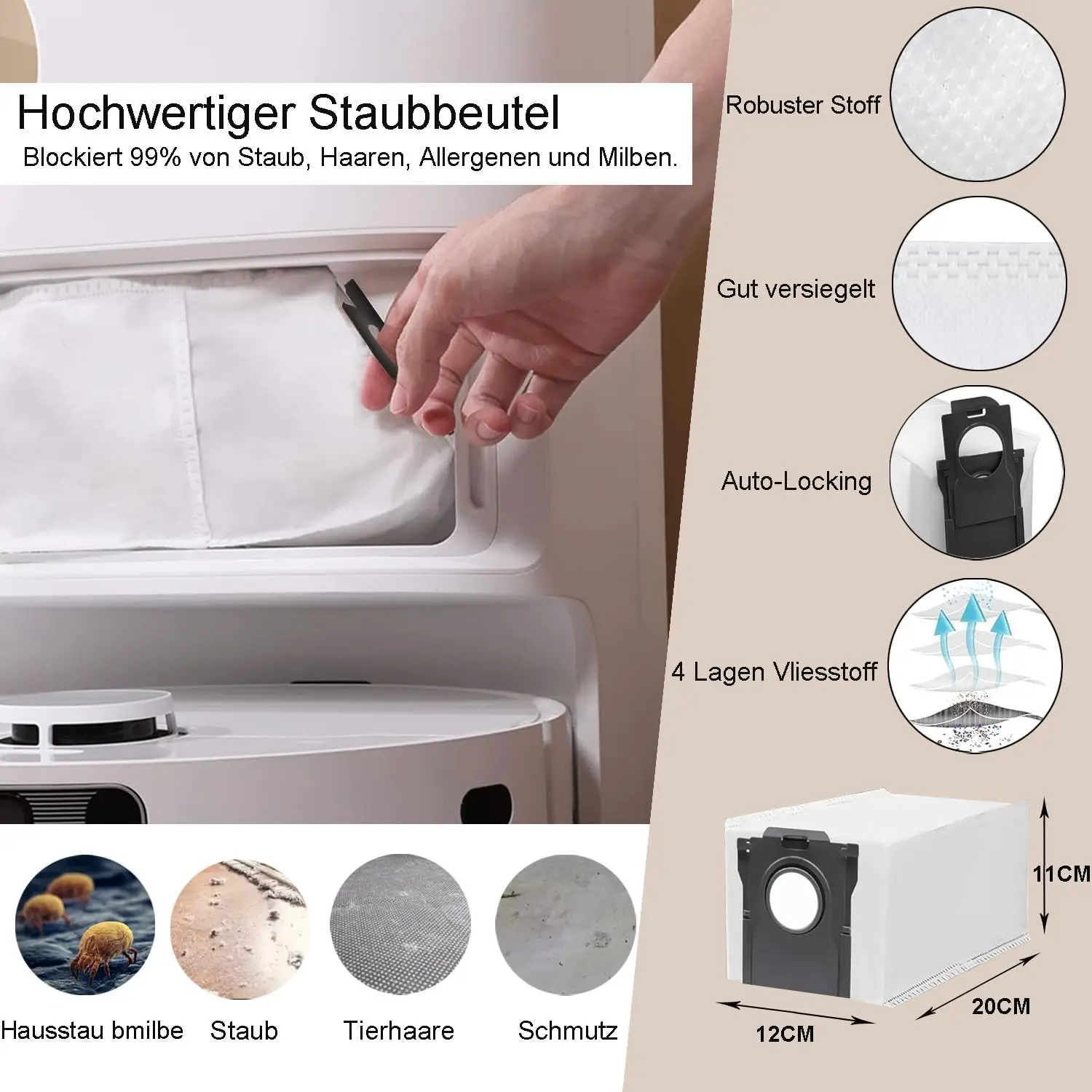 Dreame X40 Ultra / X40 Ultra Complete / X40 Pro / S30 Pro Ultra Robot Vacuum Cleaner Main Brush Mop Hepa Filter Dust Bag
