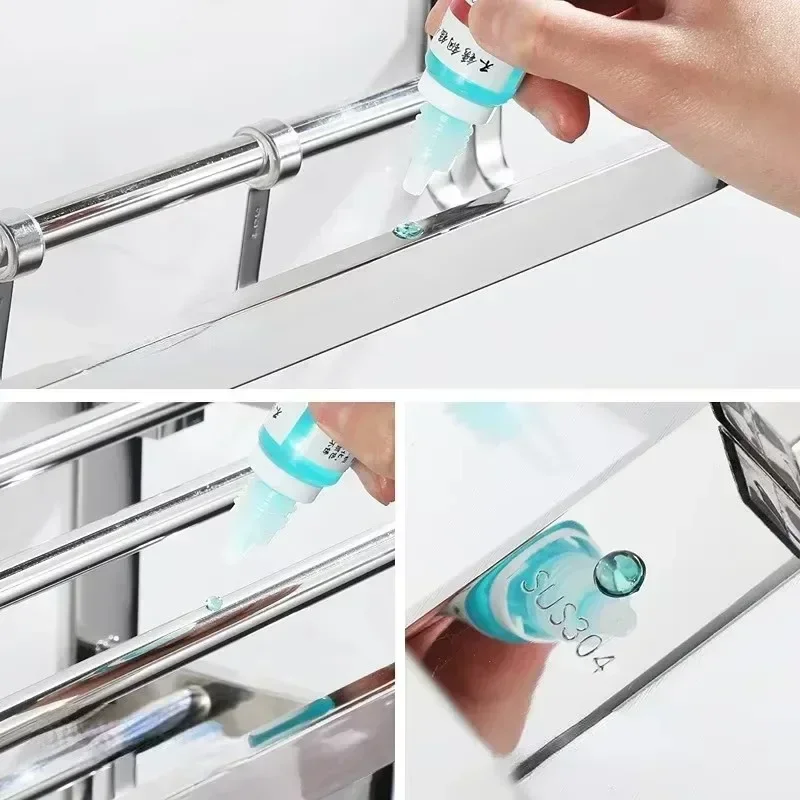 304 Towel Storage Rack Stainless Steel Towel Rack Bathroom Storage Non Punching Foldable Bathroom Hardware Pendant