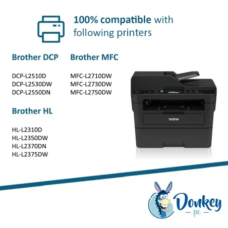 Donkey pc - Pack 2 Toner compatible Brother TN-2420 black. 6.000