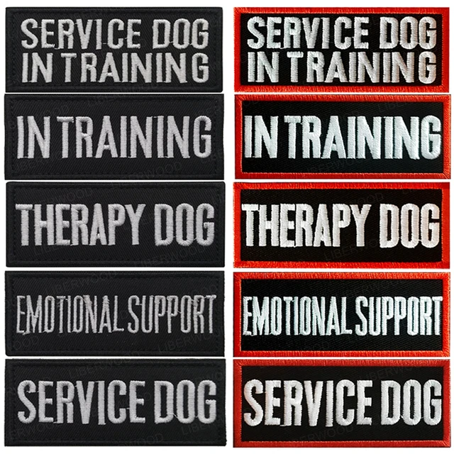 14 PCS Service Dog Patches Reflective Service Dog Vest Patches with Velcro  Tactical Hook Loop Harness Patch Set for in Training Dog,Large Dog