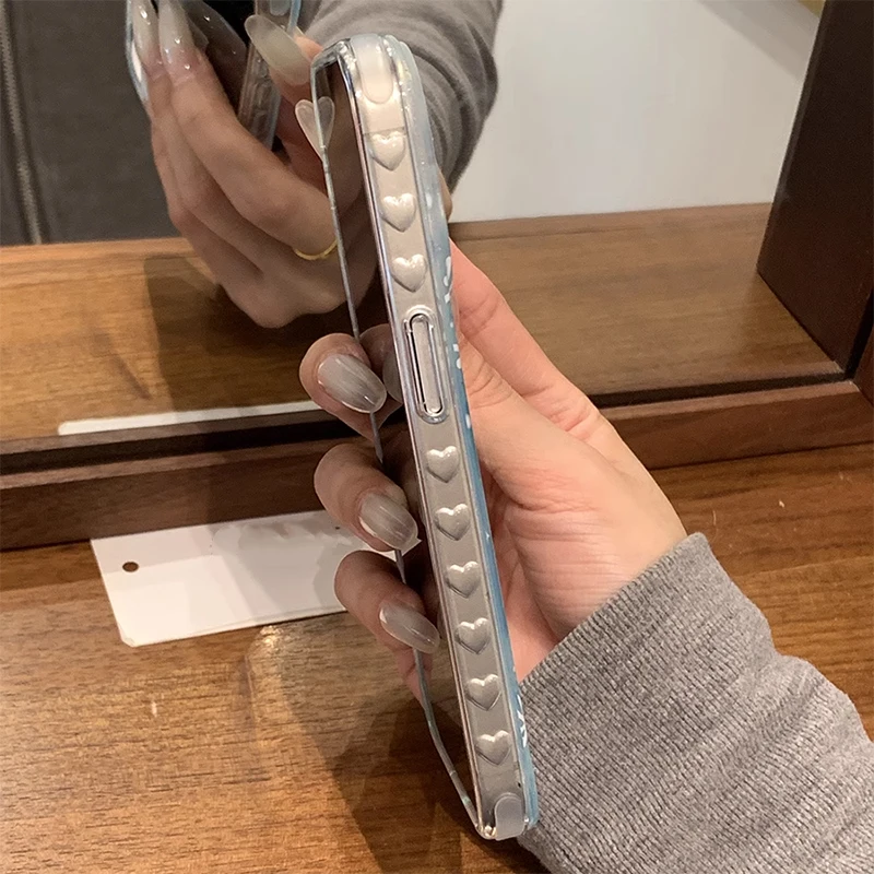 Winter Snowflake Clear Phone Case For iPhone 16 Pro Max 15 13 14 Shockproof Back Cover