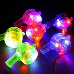 1Pc LED Whistle Glowing Colorful Pendant Whistle Survival Whistle Safety Whistle For Outdoor Hiking Camping