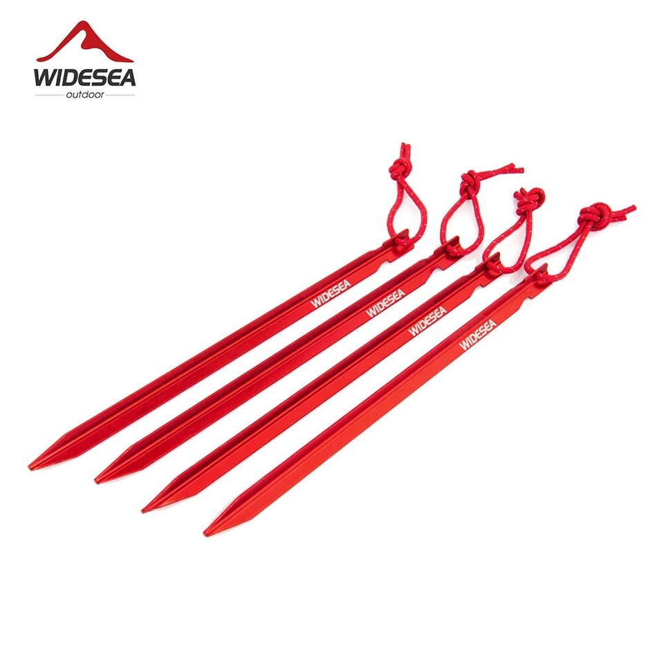 Widesea Camping 4pc/set Tent Pegs Stakes Nails for Hard Snow Floor Outdoor Accessories Shelter Equipment Supplies Hiking Tourist