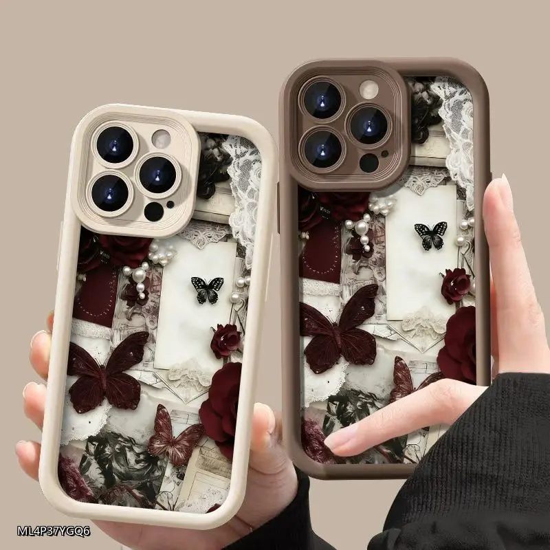 Vintage Palace Style Butterfly TPU Phone Case Cover