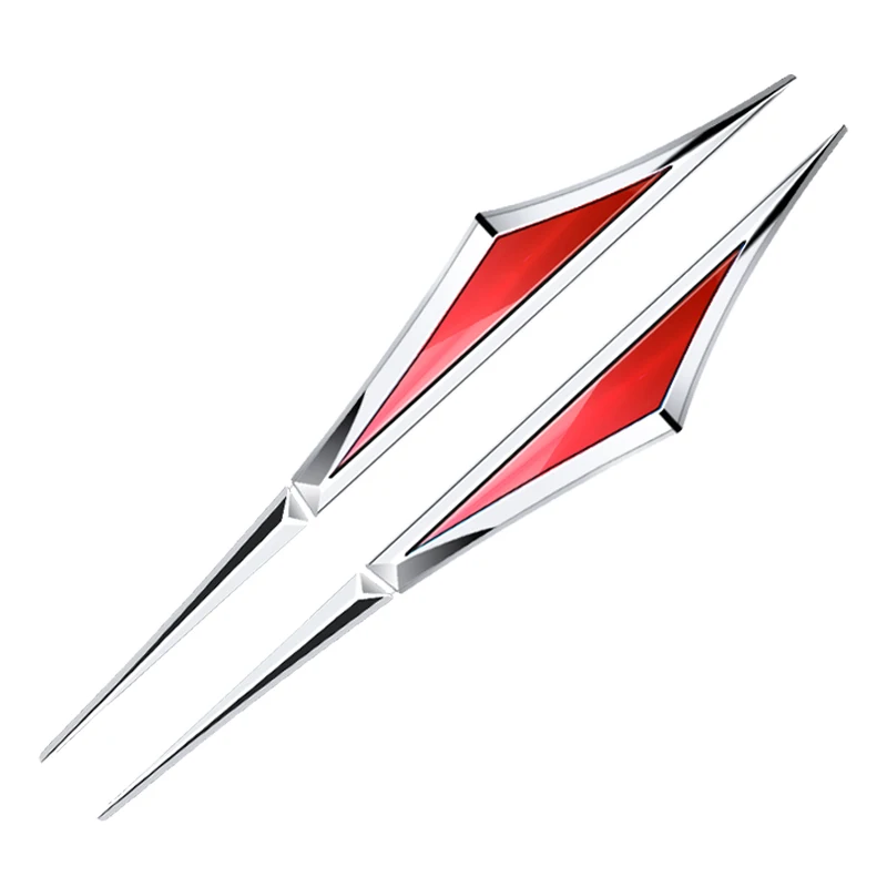 Set of 2 Premium 3D Alloy Car Stickers