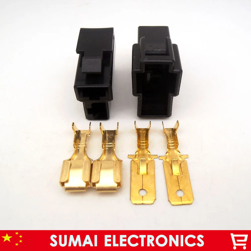 6.3mm 2 Way/pin Electrical Connector Kits Male&female Sets For Ebike