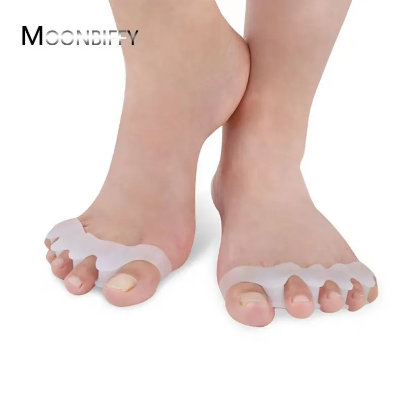 

2pcs=1pair Silicone Hallux Valgus Toe Divider Bunion Corrector Foot Bone Correction Toe Overlap Fixer Foot Care Tool