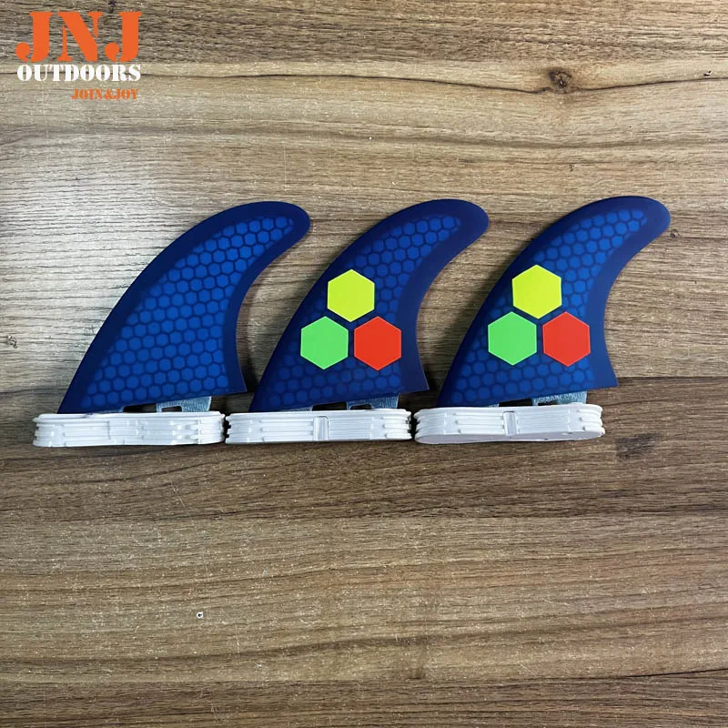 JNJ FCS 2 Blue G5 Mf Medium Surfboard Fins Thruster Made Of Fiberglass And Honeycomb 4