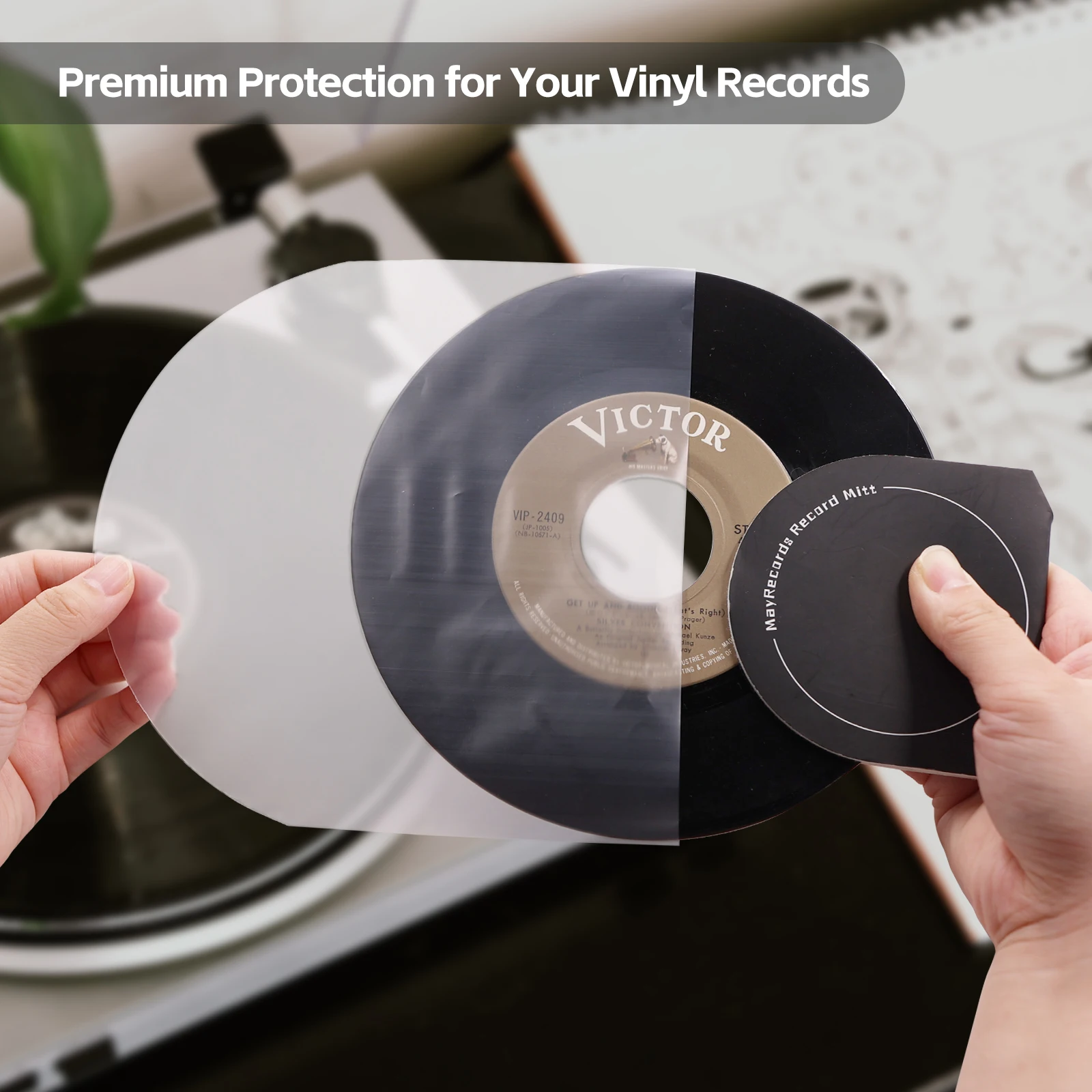 25 PCS 7inch Clear Inner Sleeves Anti-static 3 Mil Plastic Vinyl Record Cover Transparent Dust-proof 7in EP Protective Bags