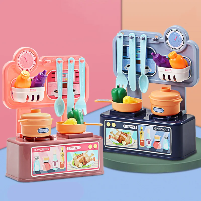 Mini Kitchen Children's Playhouse Toy Simulation Kitchen Utensils Full  Cooking And Cooking Set Christmas Halloween Thanksgiving Toy Gifts - Temu