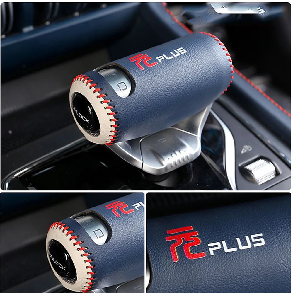 

For BYD ATTO 3 Yuan Plus Accessories 2022 2023 Interior Leather Car Center Handrail Case Cover Car Gear Shift Lever Knob Handle