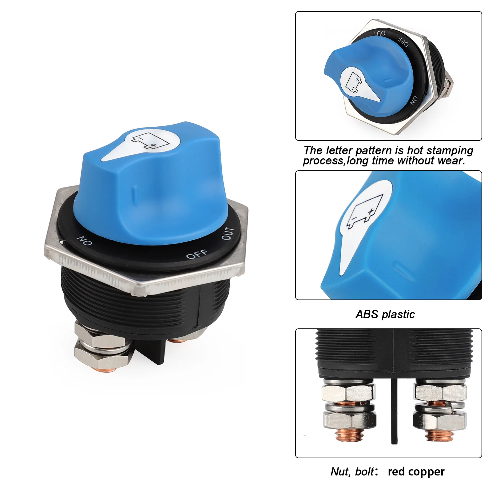 50 100 200 300A Car Battery Race Rally Switch 12V Battery Disconnector Isolator Cut Off Switch Kit For RV Motorcycle Truck Boat