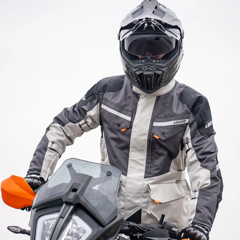 Lyschy Winter Motorcycle Jacket +pants Wear-resistant Motocross Suit ...