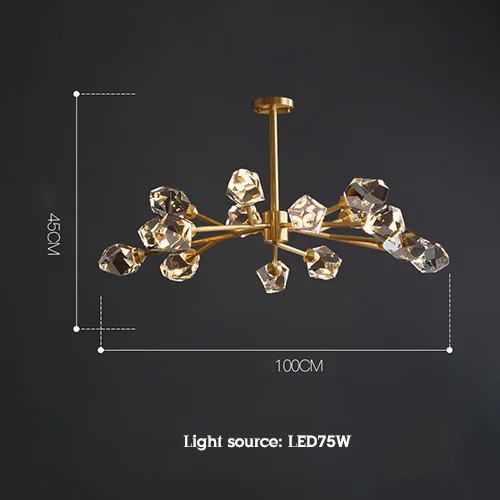 crystal ball chandelier Crystal chandelier living room modern light luxury simple fashion net red ins bedroom lamp dining room lamp cheap chandeliers Chandeliers