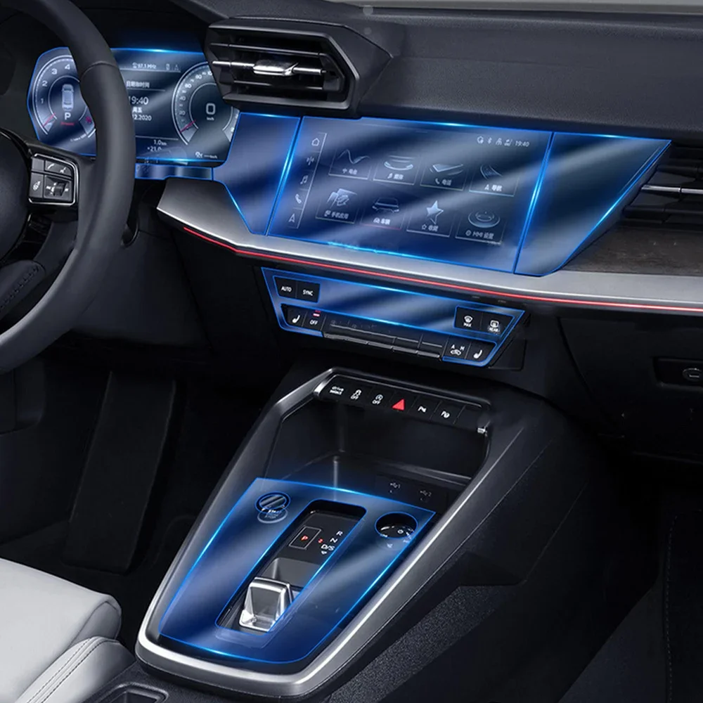 Per Audi A3 8Y 21-22 Car Interior Center Console Pellicola Protettiva In Tpu Trasparente Accessori Per Adesivi Di Riparazione Antigraffio Refit