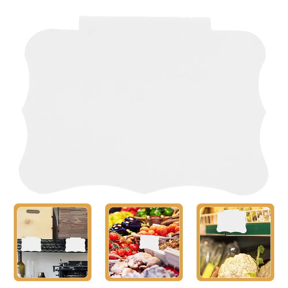 12Pcs 재사용 가능한 지울 수 있는 가격 표시 표시판 플라스틱 태그 홀더에 클립 부착 식품 과일 슈퍼마켓 소매점 수직 디스플레이