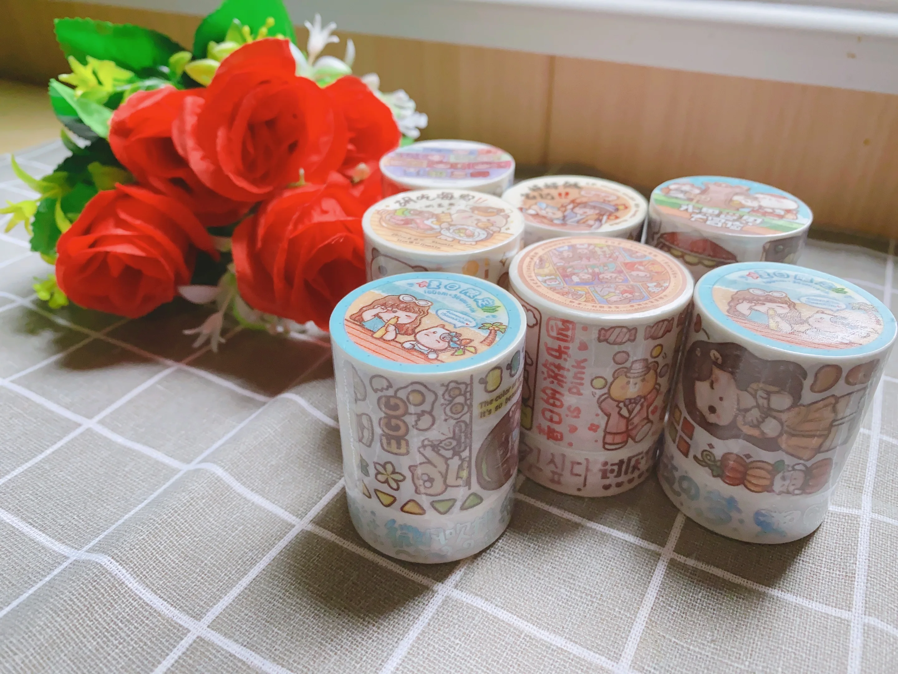 

Наклейка Washi для девочек, дневник, серия «сделай сам», ноутбук, японская и Корейская школа, милый мультяшный креативный