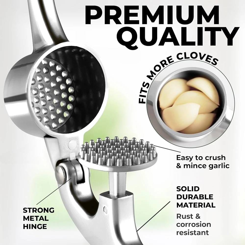 Stainless Steel Garlic Press 4