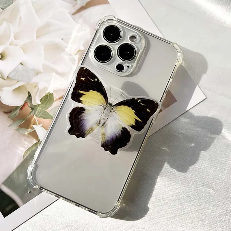 Bionic Butterfly Phone Holder 3D Effect socket Folding Grip Tok Transparent handle insect phone Stande