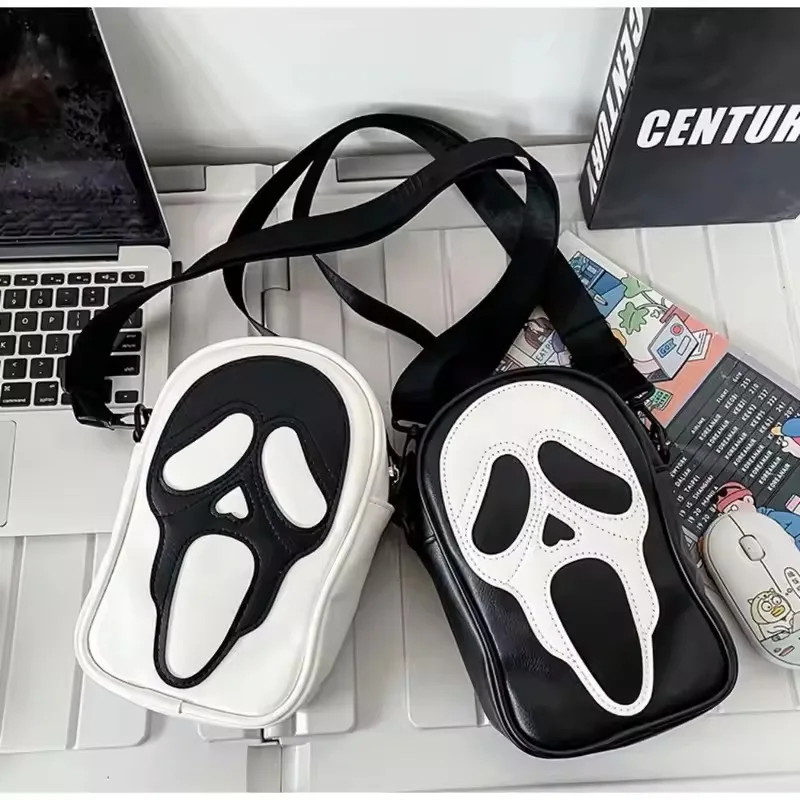 Halloween Ghost Bag Cute Skull Crossbody Bags Y2k Women Girls Punk Hiphop Horror Skeleton Shoulder Bag Funny Kids Handbag Purses