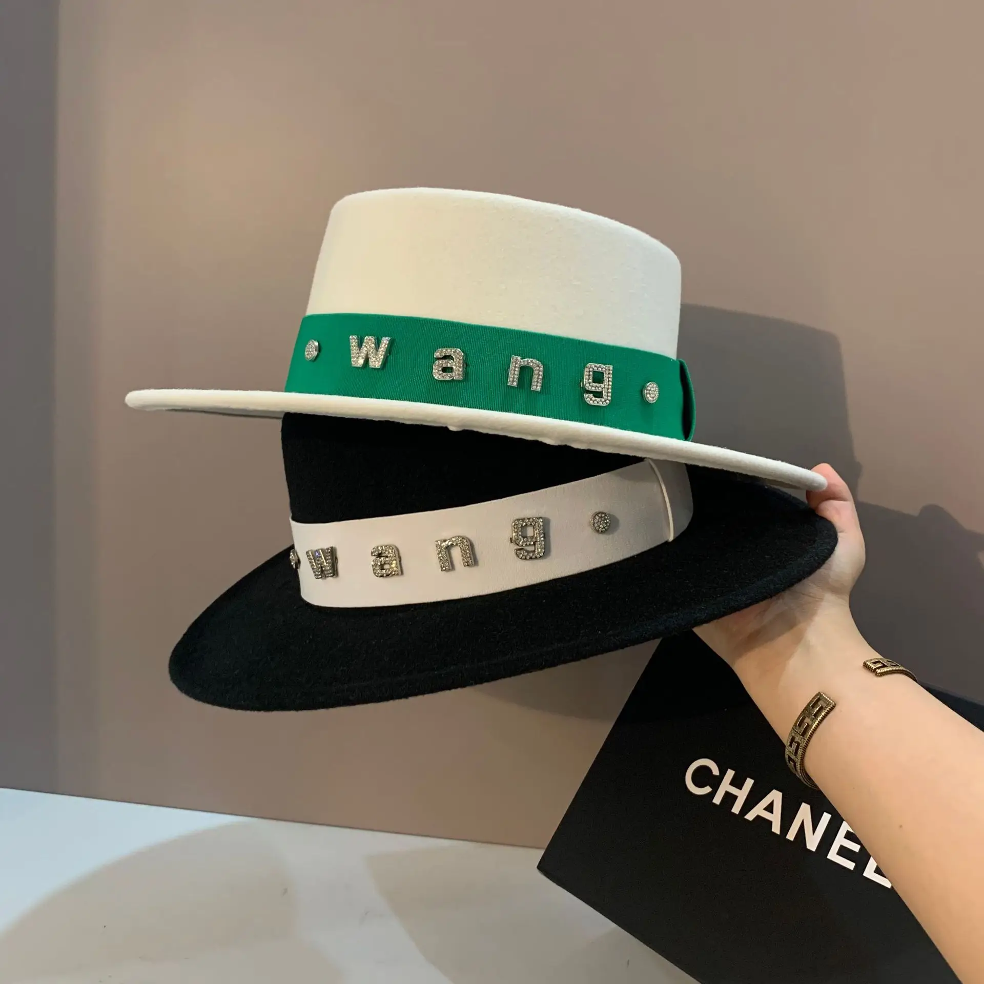 CHANEL sun visor hat White Black bicolor Ladies Accessories Women's  adjustable