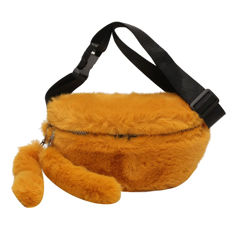 2024 Luxury Brand Lazy Hair Bag Single Shoulder Crossbody Bag Fashion Everything Rabbit Ears Plush Bag