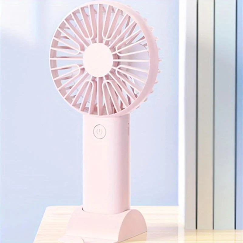 Rechargeable Portable Mini Handheld Fan with Phone Holder and Adjustable Speeds