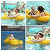 Portable Mother Children Swim Circle Inflatable Safety Swimming Ring Children Water Play Games Seat Float Kids Swim Trainer Toy 2