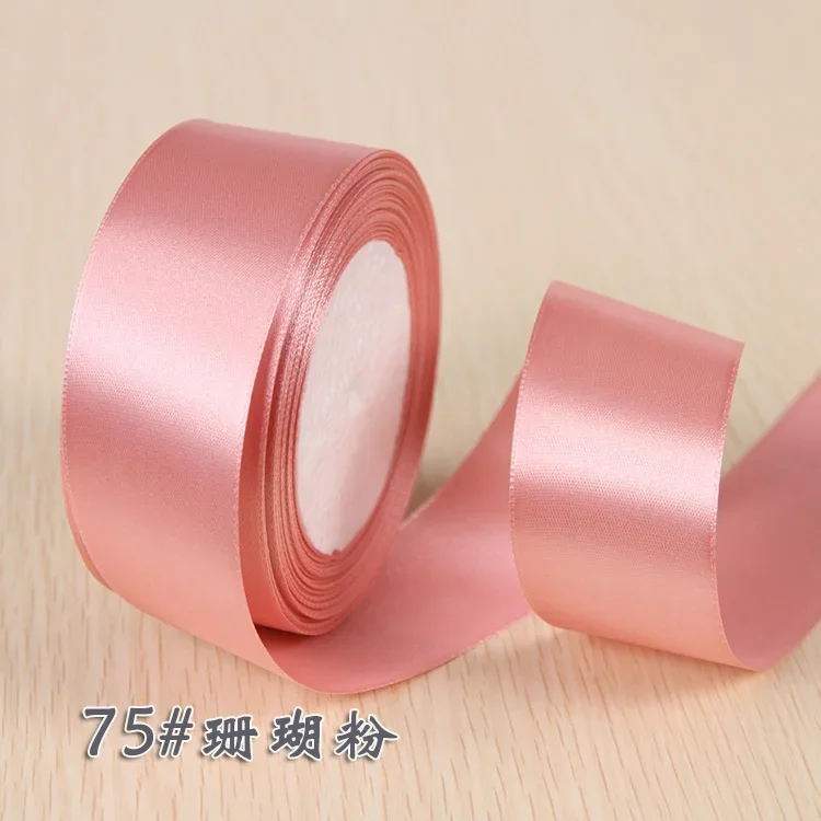 Luxurious Silk Satin Ribbon Roll for Gift Wrapping and Decorative Crafts – Multiple Widths Available