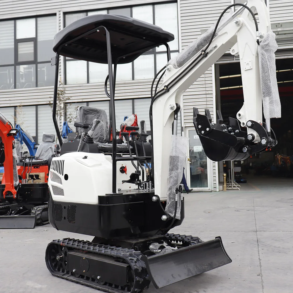 Hightop 1.5Ton Mini Escavatore Diesel Bagger Con Martello A Coclea Morsetto Idraulico A Pollice