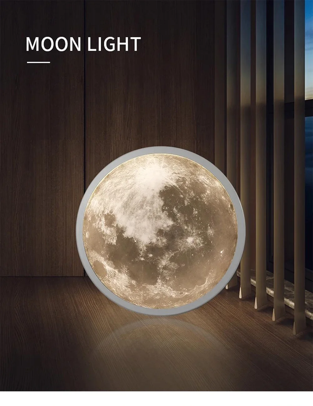 Description Picture 2 of itemNordic LED Wall Lamp Moon Modern Earth Led Wall Lamp Background Bedroom Creative Corridor Round Wall Light Stair Bedroom Lamp