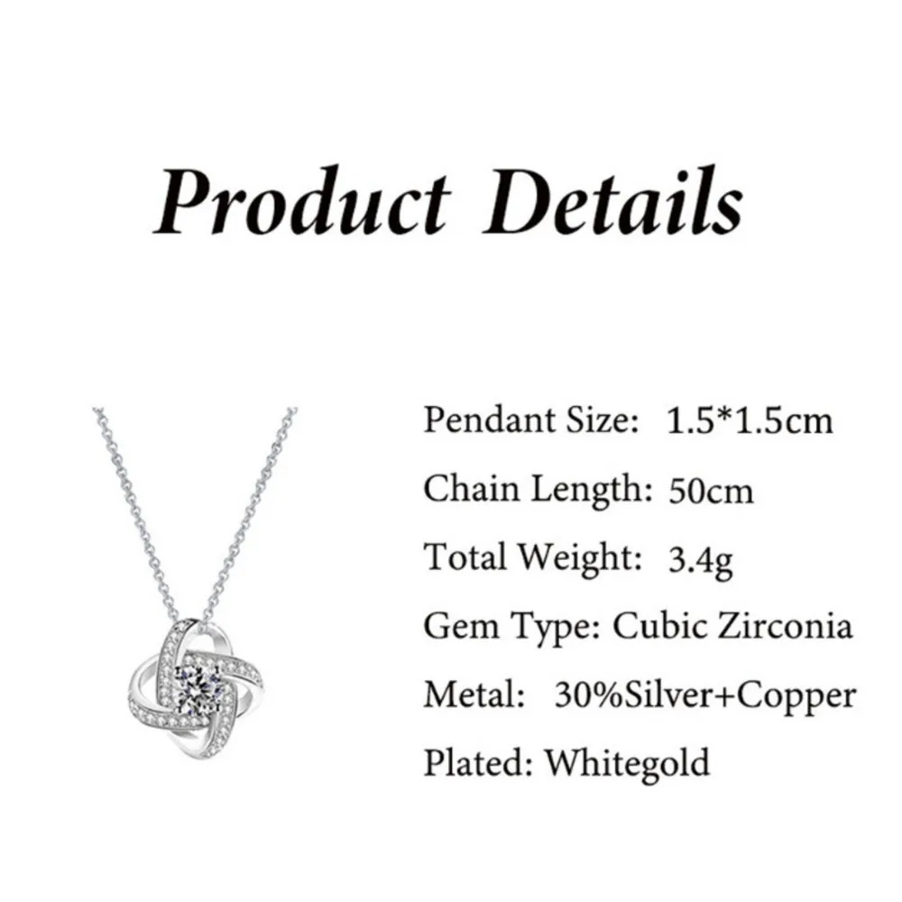 Eternal Star Diamond Zircon Pendant Jewelry Necklace Women's Minimalist collarbone Chain_voghion.com