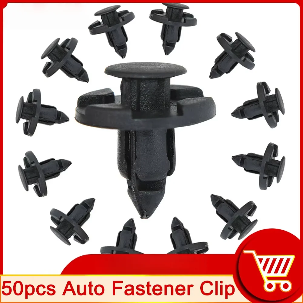 Auto Bumper Fender Push 8mm Rivet Retainer Plastic Car Fastener Clip Universal Car Rivet Fasteners 50Pcs/Set