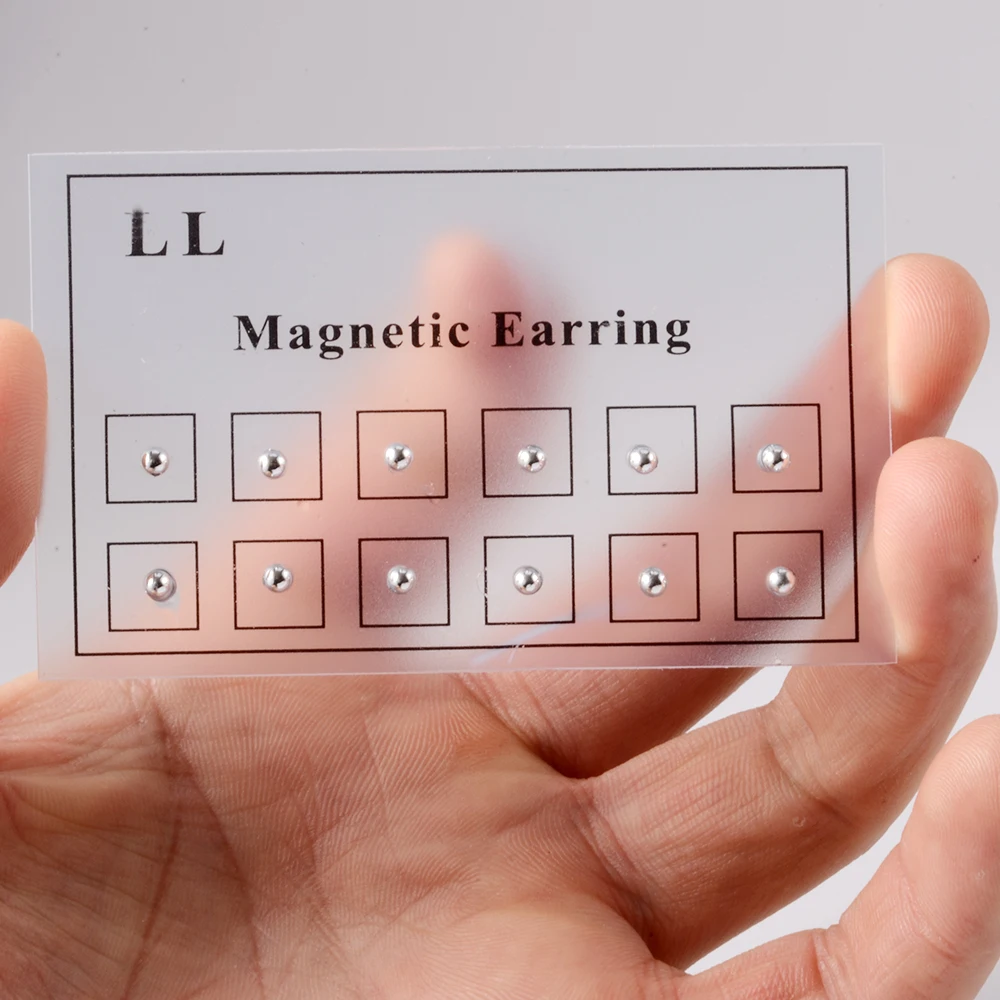 12PCS/Card Magnetic Fake Cheater Non Pierced Magnet Ear