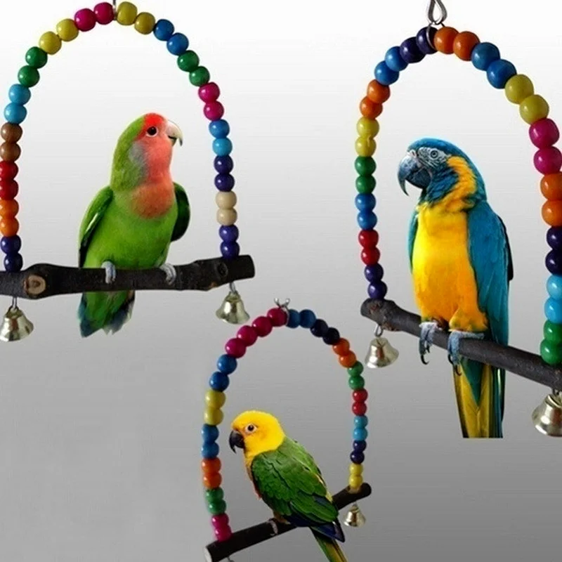 Parrot wooden swing stand