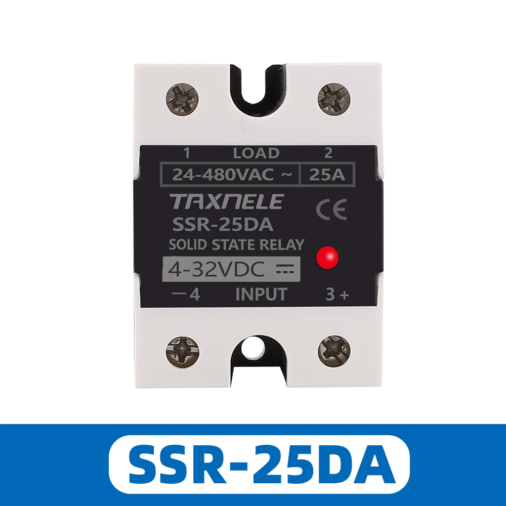 High-Performance Industrial Solid State Relay - DC to AC, 4-32VDC Input, 24-480VAC Output, Black