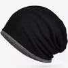 Man Winter Sports Bonnet Cap Lady Cotton Textured Striped Beanies Slouchy Style Skullies Hiphop Pile Hat Dad Warm Knitted Hats