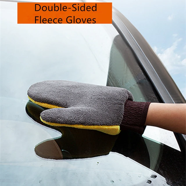 Gants de lavage de voiture en microfibre Double face, 1 pièce