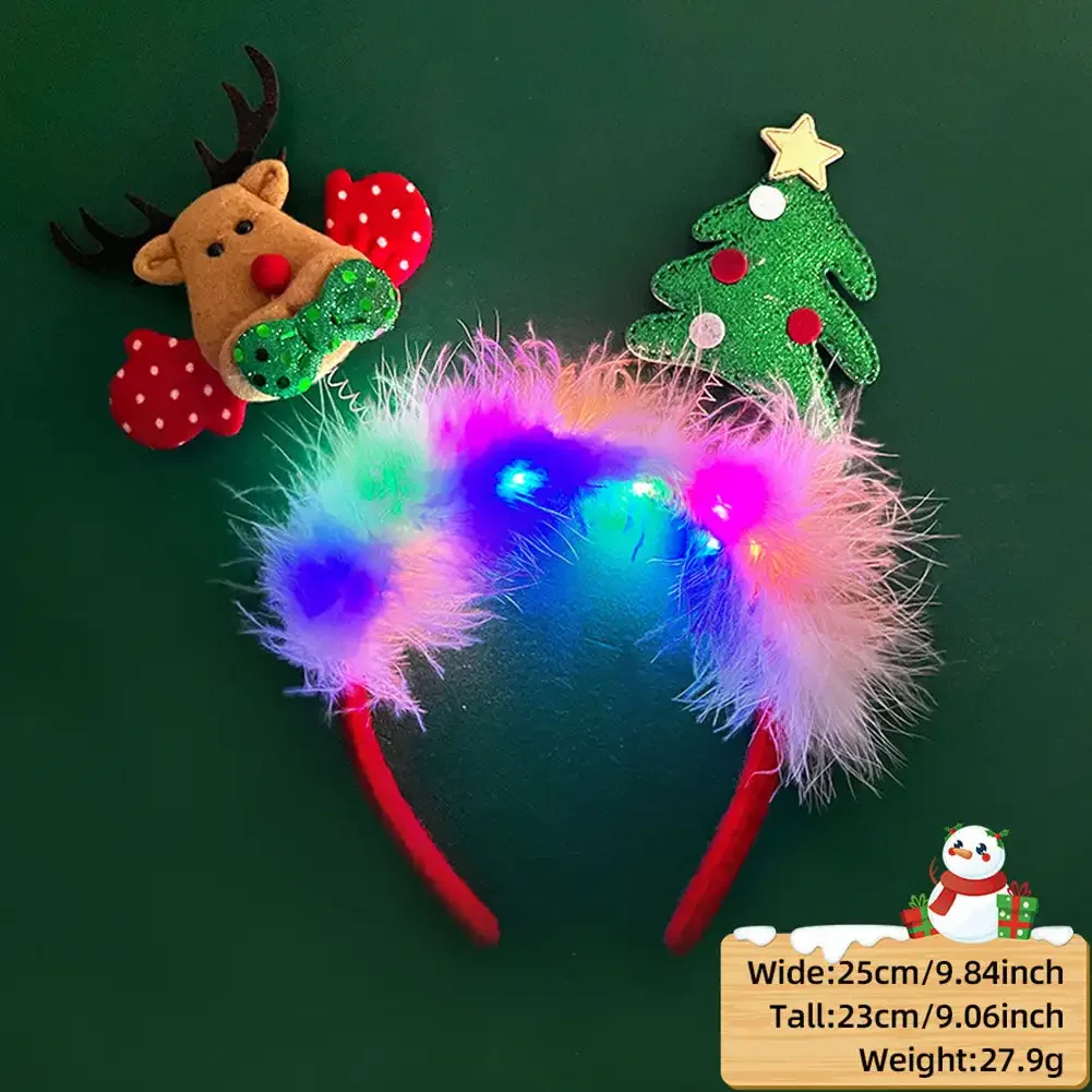 Headbands LED Reindeer Christmas Headbands Xmas Antler Headbands For Kids Women Christmas Party Supplies Costume Decoration