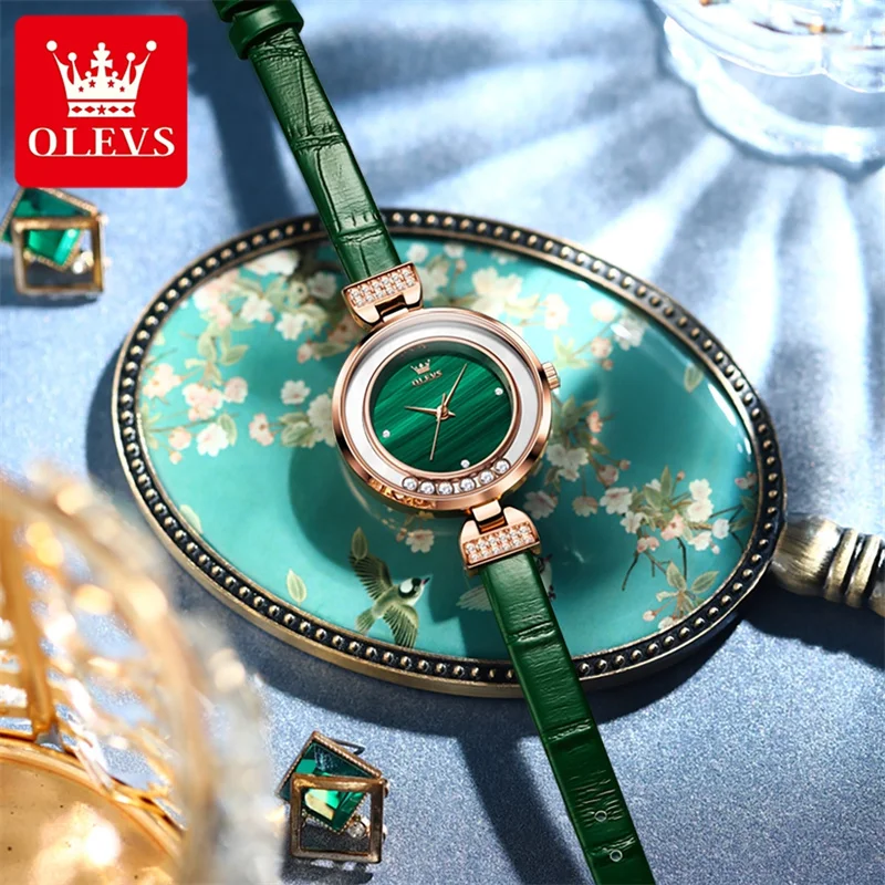 

OLEVS Fashion Design New Quartz Watch Female Luxury Elegant Casual Clock Waterproof Leather Women Watch Gift Reloj Mujer